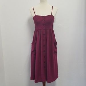 NWT HYFVE Midi Dress with Pockets & Buttons (S)